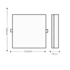 Painel De Led Frameless Quadrado Embutir/sobrepor 17w Bivolt