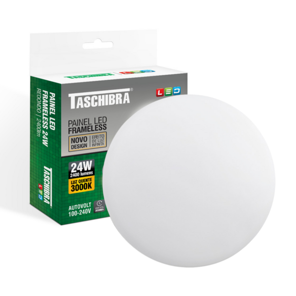 Painel De Led Frameless Redondo Embutir/sobrepor 24w Bivolt T