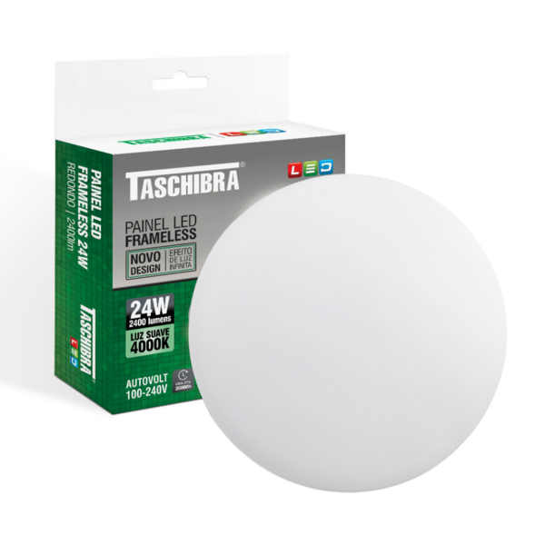 Painel De Led Frameless Redondo Embutir/sobrepor 24w Bivolt T
