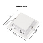 Painel De Led Nordecor Quadrado Kais De Embutir Recuado 12w B