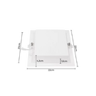 Painel De Led Nordecor Quadrado Kais De Embutir Recuado 18w B