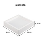 Painel De Led Nordecor Quadrado Kais De Sobrepor Recuado 18w