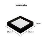 Painel De Led Nordecor Quadrado Kais De Sobrepor Recuado 24w