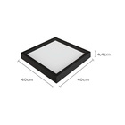 Painel De Led Nordecor Quadrado Kais De Sobrepor Recuado 36w