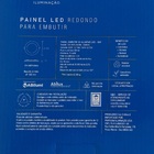 Painel De Led Preto Redondo Embutido 12w  Luz Neutra 4100k