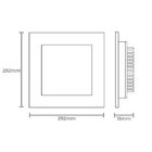 Painel De Led Quadrado Embutir 24w Preto Bivolt Taschibra 400