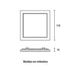 Painel De Led Quadrado Embutir 6w Bivolt Blumenau 6500k Branc