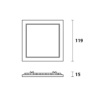 Painel De Led Quadrado Embutir 6w Bivolt Blumenau 6500k Branc