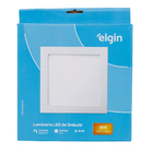 Painel de LED Quadrado Embutir Amarelo 18w Bivolt Elgin