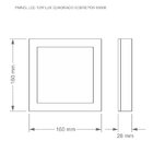 Painel De Led Quadrado Sobrepor 12w Bivolt Taschibra 6500k Br