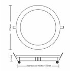 Painel De Led Redondo Embutir 12w Bivolt Taschibra 3000k Amar
