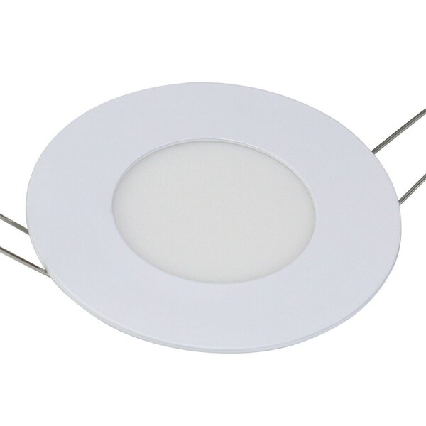 Painel De Led Redondo Embutir 3w Bivolt Taschibra 6500k Branc