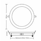 Painel De Led Redondo Embutir 6w Bivolt Taschibra 3000k Amare