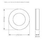 Painel De Led Redondo Sobrepor 18w Bivolt Taschibra