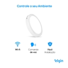 Painel de LED Smart de Sobrepor 18W Luz 3 Tons 21x21cm Elgin