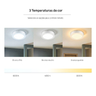 Painel de Led Sobrepor Redondo Borda Recuada Luz 3 em 1 20W Inspire 27x27cm Branco Bivolt