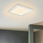 Painel de Led Sobrepor Quadrado Luz Amarela 12W Elgin 18x18cm Branco Bivolt