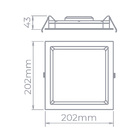 Painel De Led Stella Quadrado Deep De Embutir Recuado 17w Biv