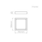 Painel De Led Stella Quadrado Deep De Sobrepor Recuado 17w Bi