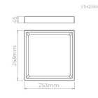 Painel De Led Stella Quadrado Deep De Sobrepor Recuado 22w Bi