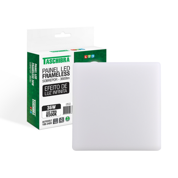 Painel De Led Taschibra Frameless Quadrado Sobrepor 36w Bivol