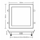 Painel De Led Taschibra Quadrado Lux De Embutir 24w 6500k Biv
