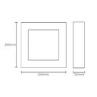 Painel De Led Taschibra Quadrado Lux De Sobrepor 18w Bivolt P