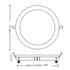 Painel De Led Taschibra Redondo De Embutir 6+3w Dual Color Bi