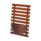 Painel De Madeira 61 X 40 Cm Com Vaso Chocolate - Alpe & Arit