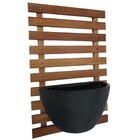 Painel De Madeira 61 X 40 Cm Com Vaso Preto - Alpe & Aritana