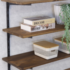 Painel de Madeira Boleado Pinus Tingido 30x120x2,5cm Settis