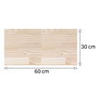Painel de Madeira Pinus 1,7cm Natural 30x60cm Settis