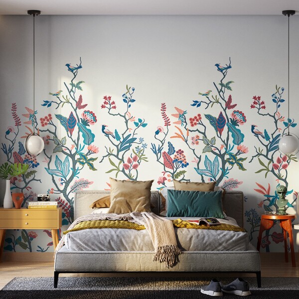 Painel de Parede Floresta Vermelho 270x156 Bobinex