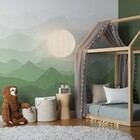 Painel de Parede Montanhas Verde 270x156 Bobinex