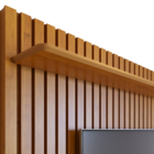 Painel de Parede Ripado Madeira Maciça Home Suspenso Sala Est