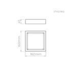 Painel De Sobrepor Recuado Deep 12w 17x17cm Stella - Branco -