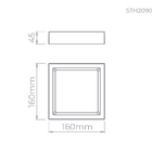 Painel De Sobrepor Recuado Deep 12w 17x17cm Stella - Branco -