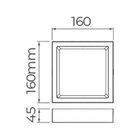 Painel De Sobrepor Recuado Deep 12w 17x17cm Stella - Preto -