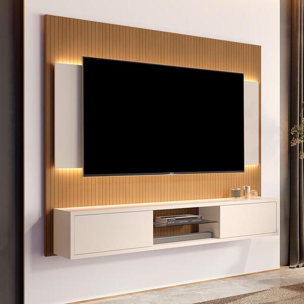 Painel De Tv 2 Portas Ancona Perola