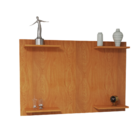 Painel De Tv 50 Pol Minimalista C/ Prateleira Cor Cerejeira