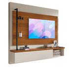 Painel De Tv 55 Polegadas Estilo Industrial Carvalho Off Whit