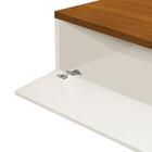 Painel De Tv 55 Polegadas Estilo Industrial Carvalho Off Whit