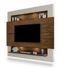 Painel De Tv 75" Para Sala Grande Cor Malbec / Off White