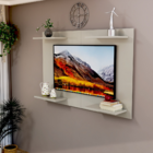 Painel De Tv Até 50 Pol Amanda Minimalista C/ Prateleira Mdf