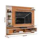 Painel De Tv Até 60 Polegadas Com Espelho Carvalho Nobre Griz