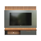 Painel De Tv Até 65 Pol. Nali Babus - Cinza / Ripado Cinamomo