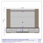Painel de TV Cacá com Espelho Madeira Preto Fosco