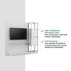 Painel De Tv Com Estante Branco E Tubos Cromados Carraro
