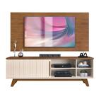 Painel De Tv Com Rack 50 Polegadas Freijó Off White Kaysa Sho