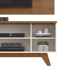 Painel De Tv Com Rack 50 Polegadas Freijó Off White Kaysa Sho